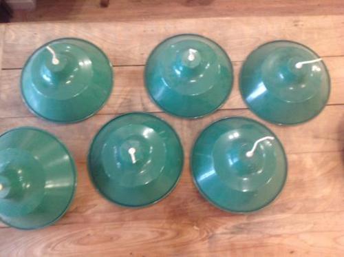 Set of 6 1970s Ex-shop Enamel Light Shades (1 of 5)