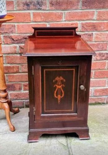 Edwardian Mahogany Wood Bedside Cabinet - Converted Purdonium (1 of 9)