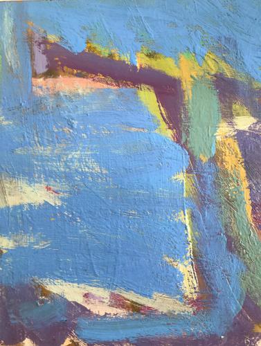 Original Abstract Oil on Board 'Santorini' by Frank Beanland - Initialled. c.1985 (1 of 3) Original Abstract Oil on Board 'Santorini' by Frank Beanland - Initialled. c.1985 (1 of 3)