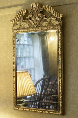 Beautiful 18th Century Carved Giltwood English Mirror (1 of 2)