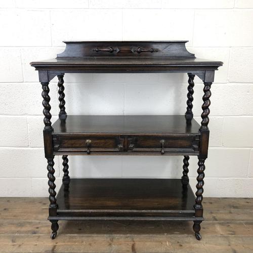 Antique Oak Three Tier Sideboard (1 of 12) Antique Oak Three Tier Sideboard (1 of 12)