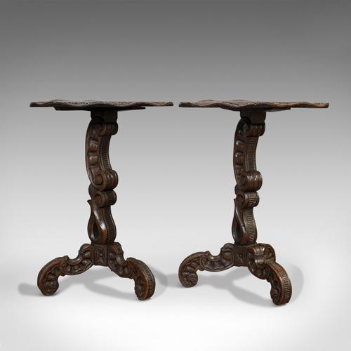 Pair of Antique Side Tables, Asian, Elm, Occasional, Wine Stand, Victorian, 1900 (1 of 11) Pair of Antique Side Tables, Asian, Elm, Occasional, Wine Stand, Victorian, 1900 (1 of 11)