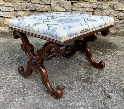 Victorian Mahogany X-Frame Stool (1 of 15) Victorian Mahogany X-Frame Stool (1 of 15)