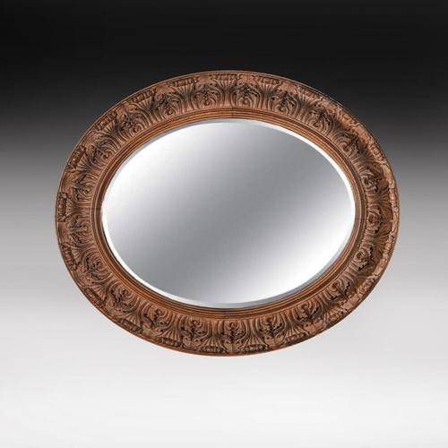 Large 19th Century Swedish Oval Carved Oak Mirror by A Lundmark (1 of 9) Large 19th Century Swedish Oval Carved Oak Mirror by A Lundmark (1 of 9)