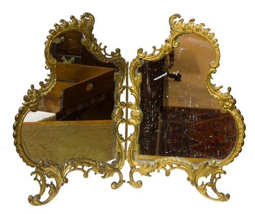 French Gilt Bronze Rococo Style Table Mirror (1 of 6) French Gilt Bronze Rococo Style Table Mirror (1 of 6)