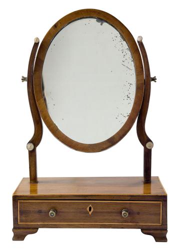 19th Century Mahogany Oval Dressing Table Mirror (1 of 6) 19th Century Mahogany Oval Dressing Table Mirror (1 of 6)