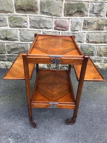 Walnut Tray Top Drinks Trolley c.1930 (1 of 11)