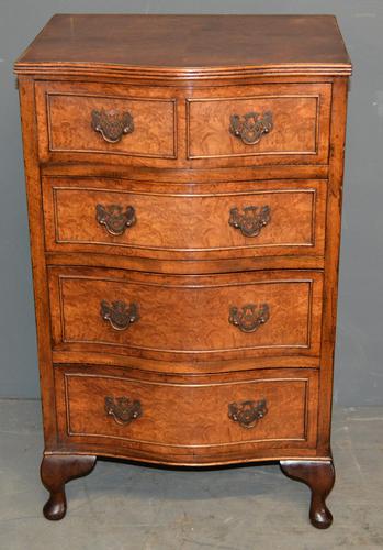 Serpentine Walnut Chest of Drawers (1 of 5)