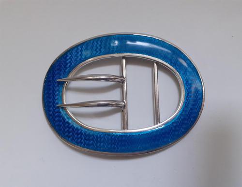 Large Edwardian Silver and Guilloche Enamel Belt Buckle - Chester (1 of 8) Large Edwardian Silver and Guilloche Enamel Belt Buckle - Chester (1 of 8)