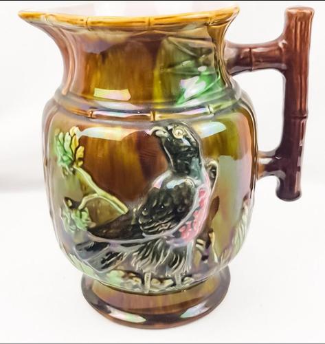 19th Century Majolica Bird Jug (1 of 5)