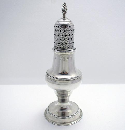 Rare Hester Bateman 1786 Solid Sterling Silver George III Antique Pepper Pot Sugar Caster Shaker. English Hallmarked 18th Century (1 of 7)