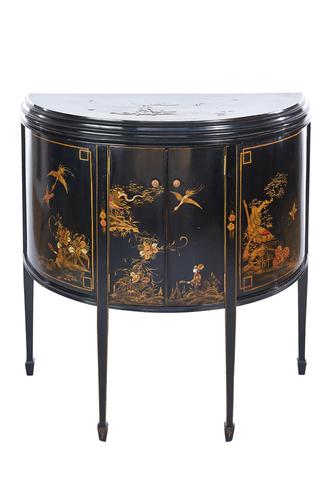Chinoiserie Demi Lune 2 Door Side Cabinet c.1920 (1 of 9) Chinoiserie Demi Lune 2 Door Side Cabinet c.1920 (1 of 9)