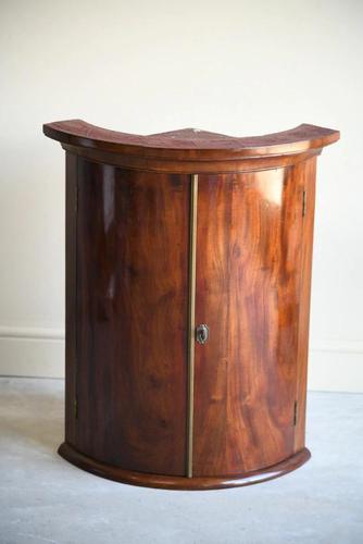 Mahogany Bow Front Wall Cupboard (1 of 9) Mahogany Bow Front Wall Cupboard (1 of 9)