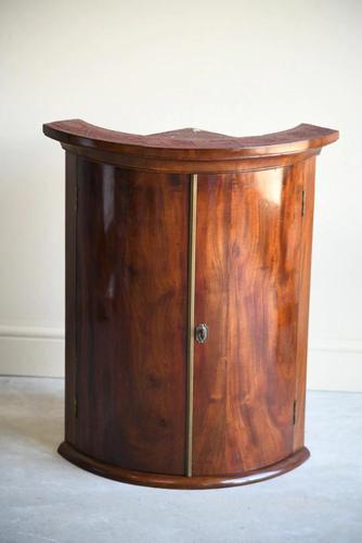 Mahogany Bow Front Wall Cupboard (1 of 9)