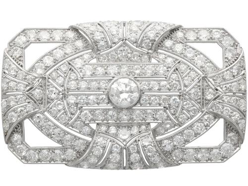8.13ct Diamond & Platinum Brooch - Art Deco c.1935 (1 of 9) 8.13ct Diamond & Platinum Brooch - Art Deco c.1935 (1 of 9)