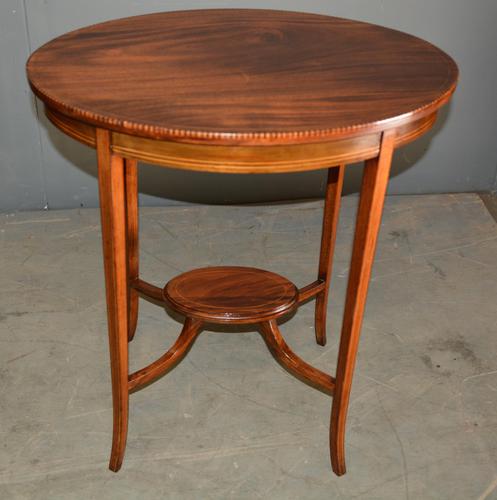 Edwardian Inlaid Mahogany Occasional Lamp Table (1 of 1)