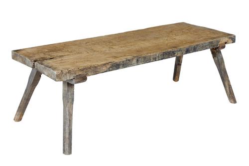 Rustic 19th Century Elm Bench (1 of 8)