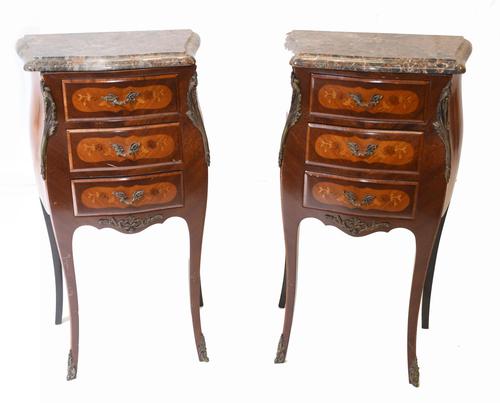 Pair of French Bedside Chests Antique Empire Nightstands (1 of 11)