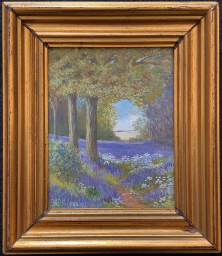 'Bluebells' Fine Original Vintage Miniature Landscape Acrylic on Board Painting (1 of 11) 'Bluebells' Fine Original Vintage Miniature Landscape Acrylic on Board Painting (1 of 11)