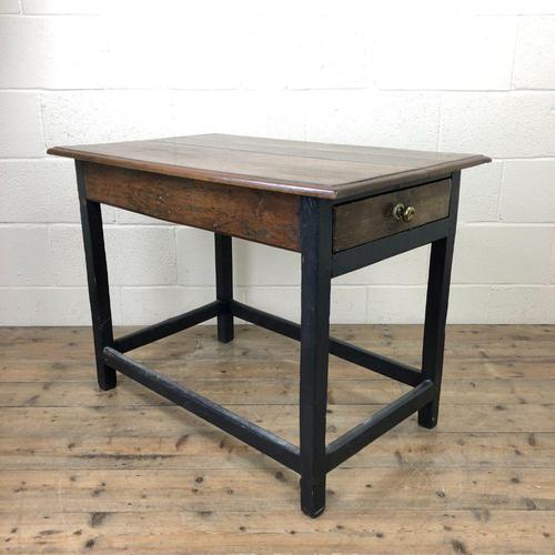 Antique Oak Side Table with Drawer (1 of 11)