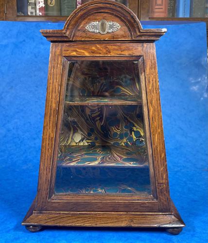 Victorian Oak Miniature Display Cabinet (1 of 11)