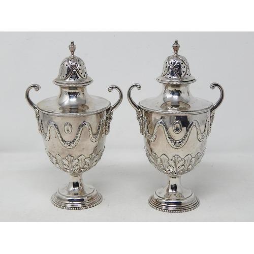 Pair of Ornate Heavy Victorian Hallmarked Silver Sugar Shakers (1 of 7)