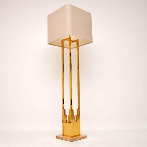 1970's Vintage Italian Brass & Marble Lamp by F. Fabbian (1 of 10) 1970's Vintage Italian Brass & Marble Lamp by F. Fabbian (1 of 10)