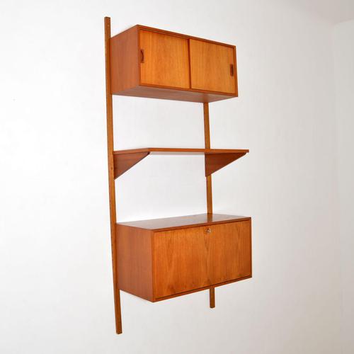 Danish Teak Vintage PS  Wall  System Bookcase Cabinet (1 of 9)