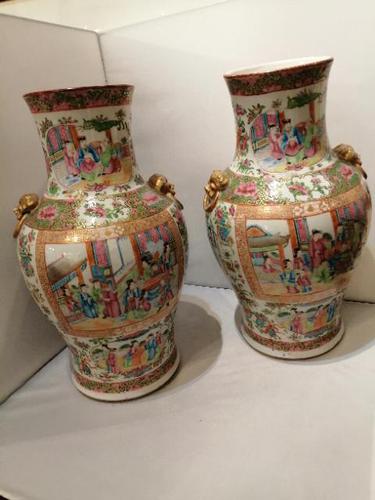 A fine pair of quality 19th century Cantonese vases (1 of 10) A fine pair of quality 19th century Cantonese vases (1 of 10)