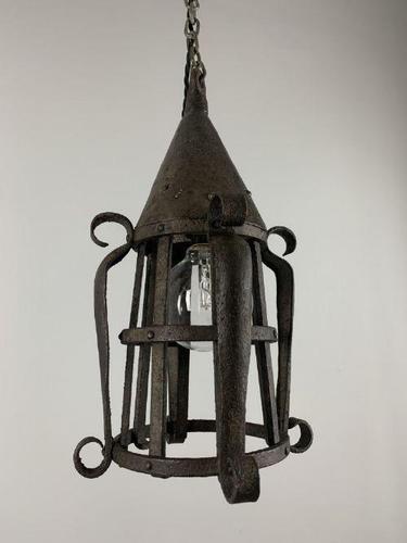 19th Century Blacksmiths Wrought Iron Ceiling Light, Lantern, Rewired (1 of 11) 19th Century Blacksmiths Wrought Iron Ceiling Light, Lantern, Rewired (1 of 11)