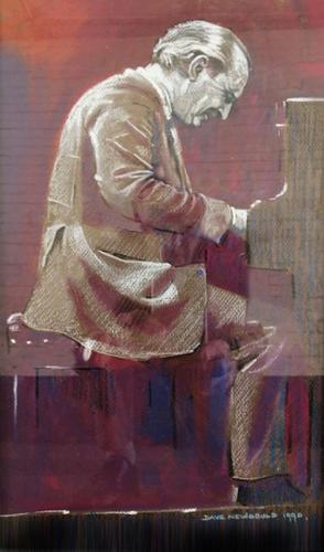 A pastel and watercolour of the Bebop Jazz pianist Joe Palin (1 of 4) A pastel and watercolour of the Bebop Jazz pianist Joe Palin (1 of 4)