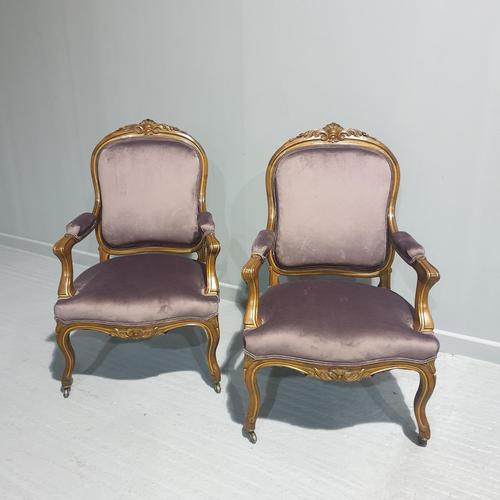 Top Quality Pair of French Armchairs (1 of 12)