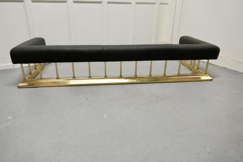 Large Brass & Black Leather Step Over Club Fender (1 of 7) Large Brass & Black Leather Step Over Club Fender (1 of 7)