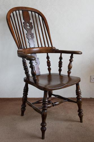 Magnificent Broad Arm Windsor Chair in Ash (1 of 5)