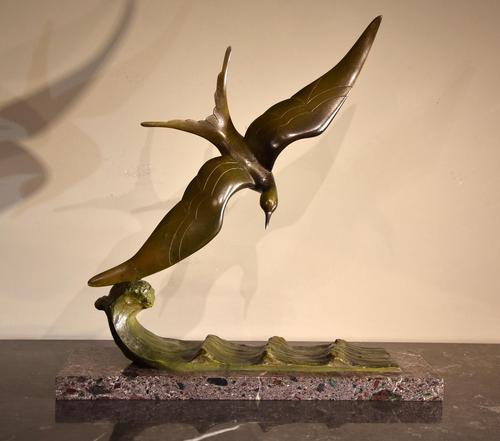 Art Deco Bronze Seagull Georges- Raoul Garreau (1 of 6) Art Deco Bronze Seagull Georges- Raoul Garreau (1 of 6)
