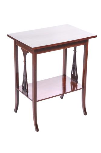 Edwardian Mahogany Inlaid Lamp Table (1 of 6)