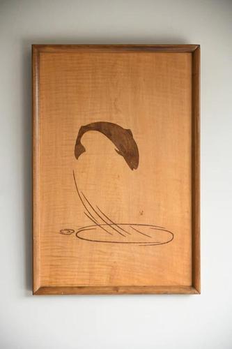 Leaping Salmon Marquetry Picture (1 of 9)