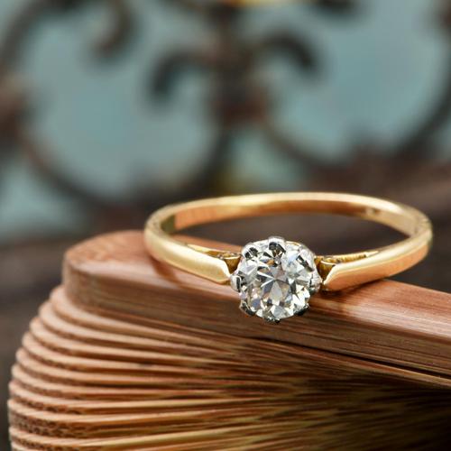 The Vintage Brilliant Cut Diamond Solitaire Ring (1 of 5)