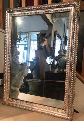 19th Century French Restauration Period Silver Ripple Edge Mirror (1 of 4) 19th Century French Restauration Period Silver Ripple Edge Mirror (1 of 4)