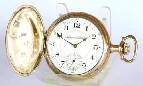 Pocket Watch: Hampden Watch Co WM McKinley Full Hunter Pocket Watch (1 of 6)