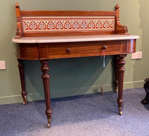 Exceptional Victorian Mahogany Marble Topped Washstand (1 of 4)