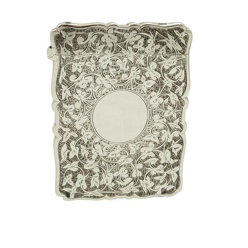 Antique Victorian Sterling Silver Card Case 1886 (1 of 9)