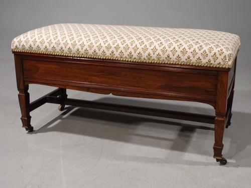 Smart Edwardian Period Mahogany Framed Duet Stool (1 of 4) Smart Edwardian Period Mahogany Framed Duet Stool (1 of 4)