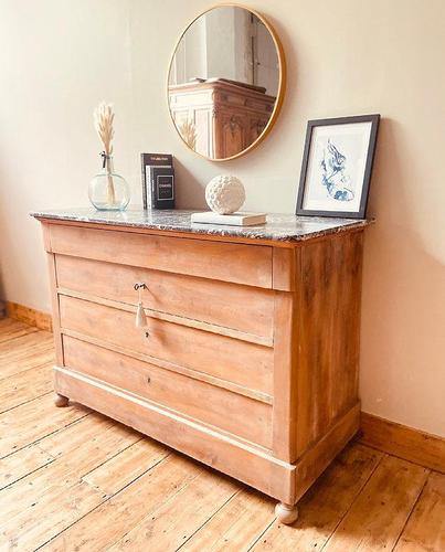 French Antique Drawers / Bleached Walnut Chest of Drawers / Louis Philippe Commode (1 of 5)