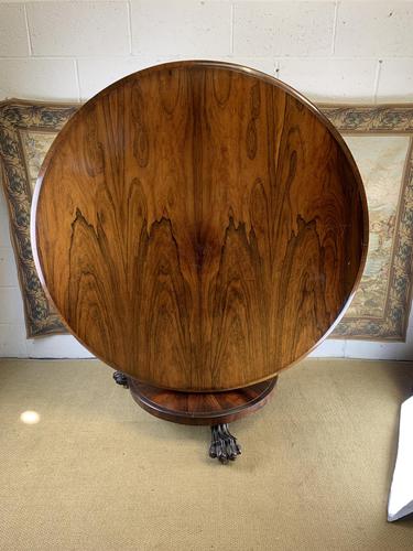 English Regency Rosewood Tilt Top Centre Table (1 of 7)