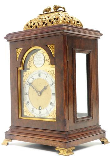 Stunning Burr Walnut Basket Top Bracket Clock by Charles Frodsham Clock Makers to The King (1 of 12)