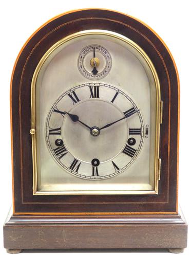 Mahogany & Bevelled Glass W&H Mantel Clock Dual Chiming Musical Bracket Clock Chiming on 8 Coiled Gongs (1 of 10)