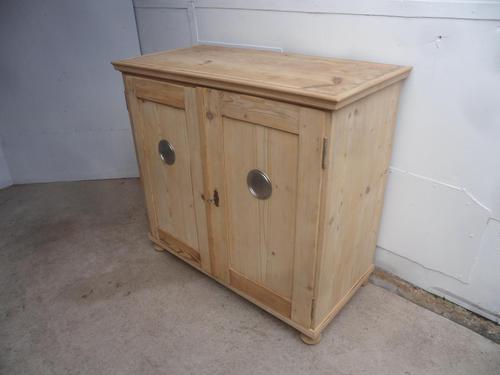 Superb Victorian 2 Door Antique Pine Kitchen / Food Cupboard to wax / paint (1 of 11)