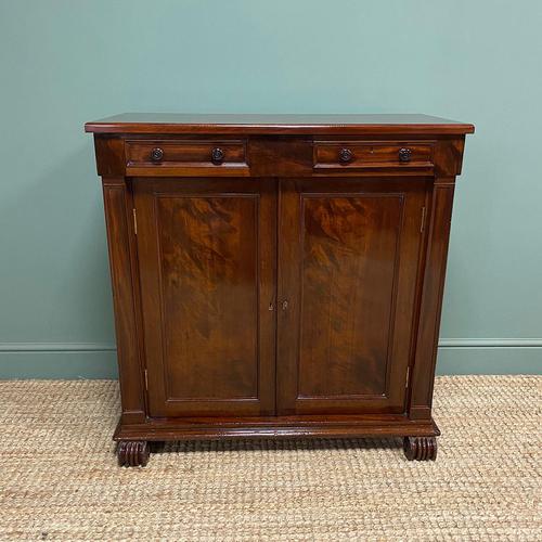 Superb Quality William IV Flamed Mahogany Antique Cupboard / Cabinet (1 of 7)