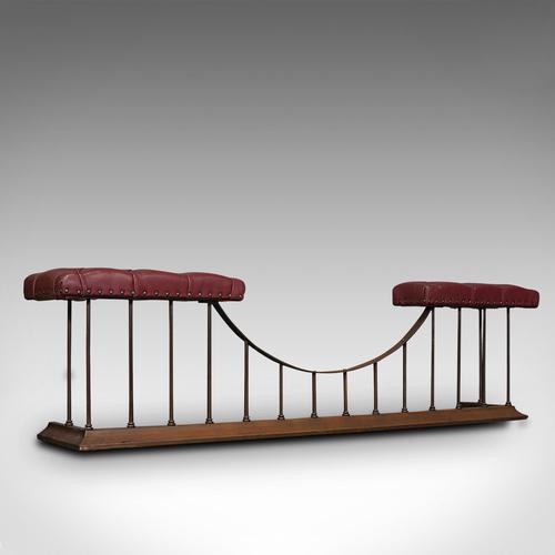 Antique Fender Seat, English, Brass, Leather, Fireside Bench, Victorian c.1880 (1 of 12) Antique Fender Seat, English, Brass, Leather, Fireside Bench, Victorian c.1880 (1 of 12)